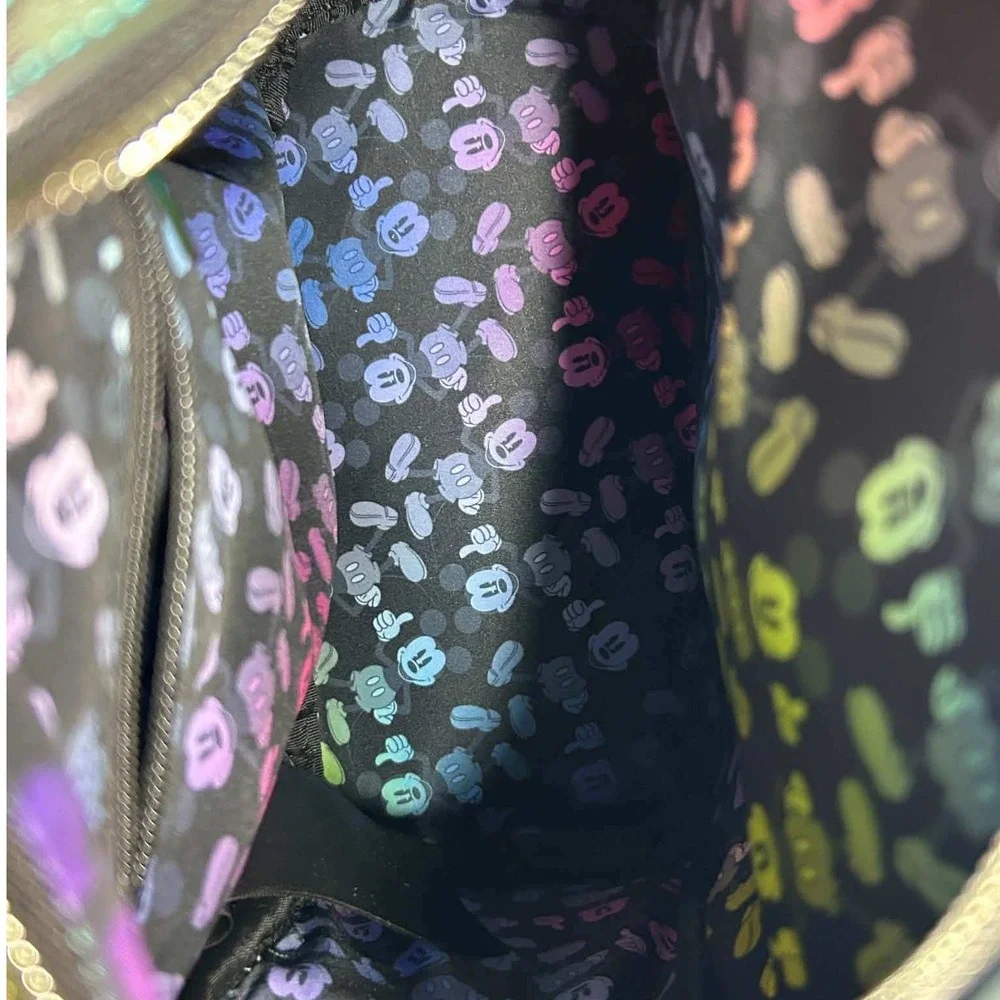 Disney Loungefly Mickey Mouse Iridescent Oil Slick Mini Backpack WDBK0719